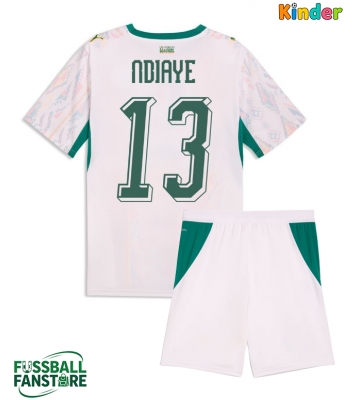 Senegal Iliman Ndiaye #13 Replik Heimtrikot Kinder WM 2026 Kurzarm (+ Kurze Hosen)